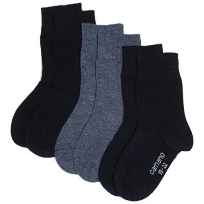 Abbildung von Camano Mädchen 3701 Socken, Blau (Navy 4), 31 34 (Herstellergröße: 31/34) (3er Pack)