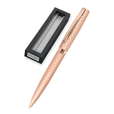 Abbildung von ONLINE Kugelschreiber Eleganza Diamond Rosegold I hochwertiger Metall Kuli auswechselbare Großraummine Metallclip Schreibfarbe Schwarz dokumentenecht inkl. Geschenkverpackung