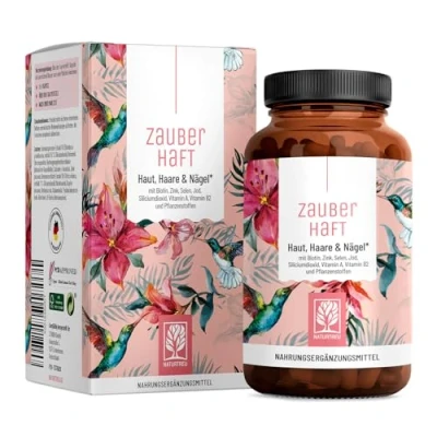 Abbildung von Haar Vitamine 451mg Silizium hochdosiert &amp; Biotin Zink Selen für Haare Kieselsäure aus Bambus, Kupfer, Iod, Brennnessel und B 120 Kapseln Vegan Deutschland