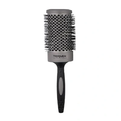 Abbildung von Termix Evolution Basic. Thermische Rundhaarbürste mit ionisierter Hochleistungsfaser, speziell für mitteldickes Haar. Durchmesser: 60 cm. Ø60 Graue