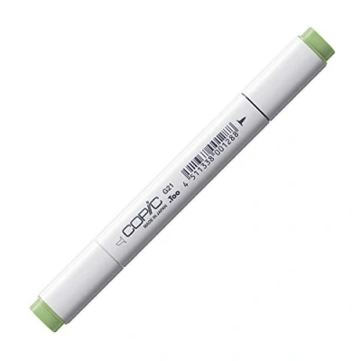 Abbildung von COPIC Classic Marker Typ G 21, Lime Green, professioneller Layoutmarker, mit einer breiten und feinen Spitze