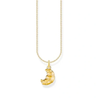 Abbildung von Thomas Sabo Kette mit Croissant Anhänger vergoldetes Silber KE2229 413 39