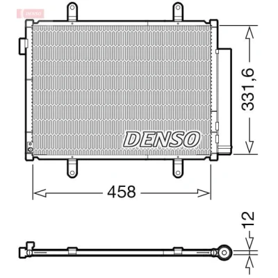 Abbildung von DENSO DCN47011 Klimakondensator mit Trockner R 134a SUZUKI: Celerio