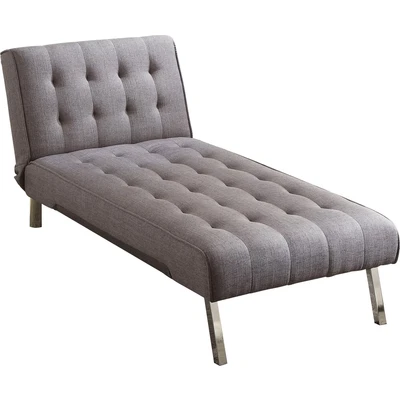 Abbildung von Atlantic Home Collection Liege mit Relax und Schlaffunktion PIERRE, Chaiselongue, Stoff, Grau