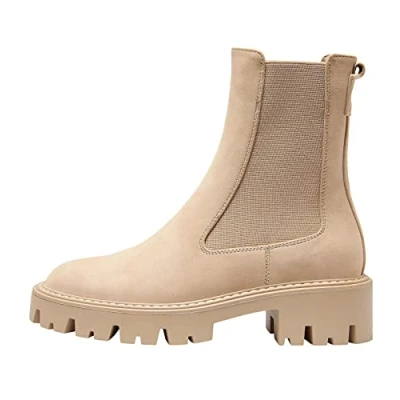 Abbildung von ONLY Shoes Chunky Plateaustiefelette, Damen, Größe: 36, Camel Schuhe
