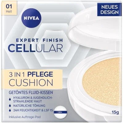 Abbildung von Nivea Cellular Expert Finish 3IN1 Pflege Cushion Bright Gesichtswasser, Größe: 15 g, Light 01