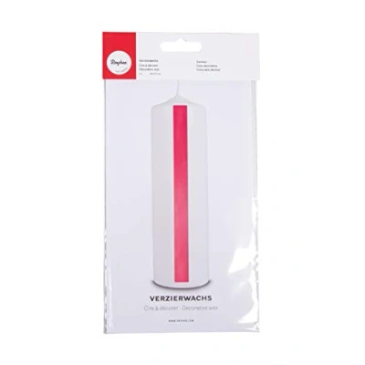 Abbildung von Rayher 3103740 Verzierwachs, erika, 2 Verzierwachsplatten 20 x 10 cm, Wachsfolie zum Kerzen verzieren, Kerzenwachs,