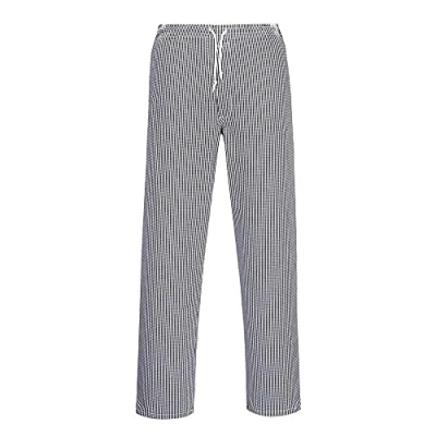 Abbildung von Portwest Kochhose Bromley, Regelmäßige Länge, Farbe: Blau/Weiß kariert, Größe: L, C079CHRL