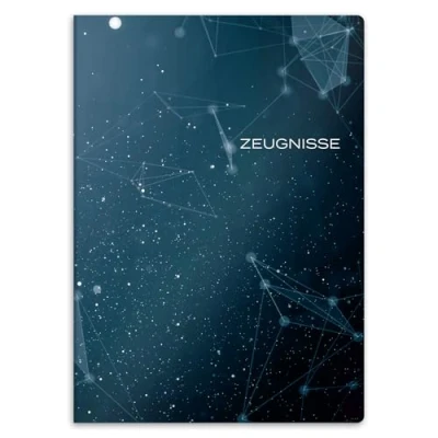 Abbildung von itenga Zeugnismappe mit Motiv DIN A4 stabile Dokumentenmappe Sichtbuch für Zeugnisse 20 Hüllen Kinder Jugendliche Schüler Mädchen Jungen (Motiv High Tech Abstrakt)
