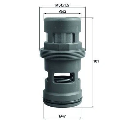 Abbildung von MAHLE ORIGINAL TO 18 114 Thermostat, Ölkühlung