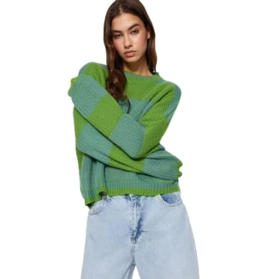 Abbildung von Trendyol Damen Regular fit Basic Crew Neck Knitwear Sweater Pullover, Light Green, M