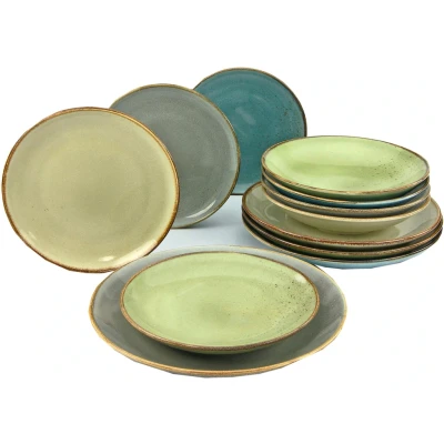 Abbildung von CreaTable Tafelservice »Geschirr Set NATURE COLLECTION«, (Set, 12 tlg., Teller für 4 Personen), Service, Teile, Personen