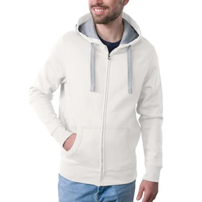 Abbildung von HRM Herren Jas M Kapuzenpullover, Offwhite, XL