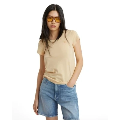 Abbildung von G Star Eyben Vneck Tshirt basic, Damen, Größe: Medium, Reed yellow gd