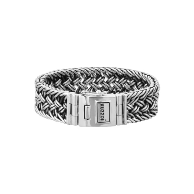 Abbildung von Kuzzoi Silberarmband Herrenarmband aus massivem 925er Sterling Silber, Breite 20 mm, Länge 19 cm, 335104 019