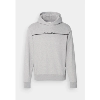 Abbildung von Calvin Klein Split LINE LOGO Hoodie Sweatshirt, Herren, Größe: 3XL, Light grey heather