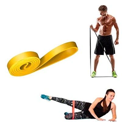 Abbildung von Trainingsband Elastisches Widerstandsband für Fitness Crossfit Training Männer und Frauen gelb 25 kg 55,1 lbs