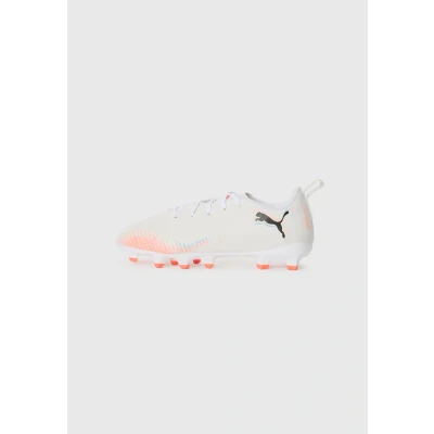 Abbildung von Puma Future 8 PLAY FG/AG Unisex Fußballschuhe Turf für Kinder, Größe: 34.5, White/black/glowing red Schuhe