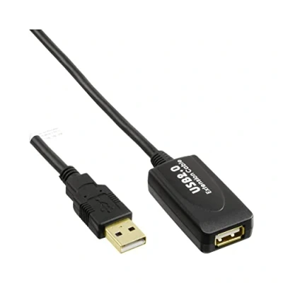 Abbildung von InLine USB 2.0 Aktiv Verlängerung, mit Signalverstärkung &quot;Repeater&quot;, Stecker A an Buchse A, 10m