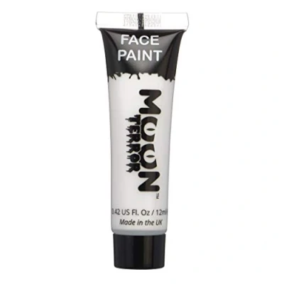 Abbildung von Moon Terror Halloween Gesichtsfarbe, Körperfarbe, SFX Make up, Spezialeffekt up (Böses Weiß, 12 ml (1 Stück))