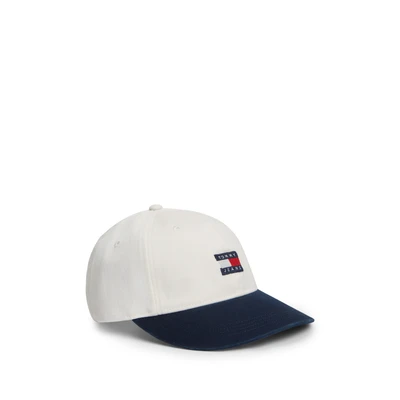 Abbildung von Tommy Jeans Heritage LOGO Washed Baseball Cap, Herren, Größe: One Size, Off white