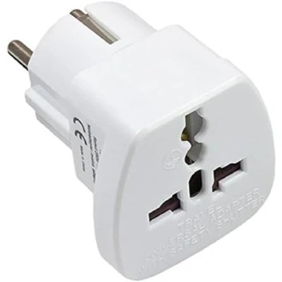 Abbildung von Good Connections Reisestecker Universal Reise Adapter Buchse an Schuko Stecker für UK, Schweiz, Italien, USA, Dänemark, 1 Stück