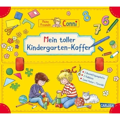 Abbildung von Conni Gelbe Reihe (Beschäftigungsbuch): Mein toller Kindergarten Koffer (Buch Set für den Kindergarten): Mit zwei Beschäftigungsheften, ... plus ein Türschild zum Selbstgestalten
