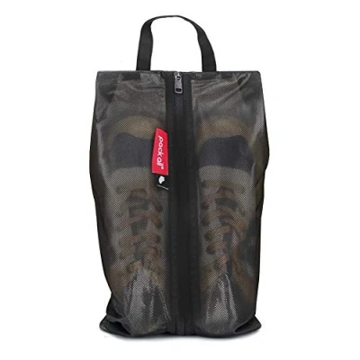 Abbildung von pack all Wasserfeste Reise Schuhbeutel, Schuhorganizer, Schuhtasche mit Reißverschluss, für Männer und Frauen (Schwarz)