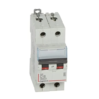 Abbildung von Legrand 407800E, Automatischer Magnetschalter, 2P, 16A, gebogen, 10kA, 2 Modul, DX3