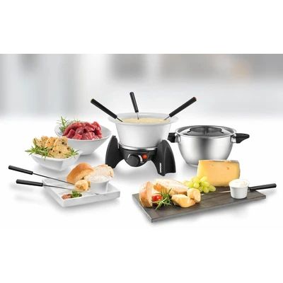 Abbildung von Unold Elektro Fondue »48615«, Edelstahl Fonduetopf plus feuerfestem Keramiktopf