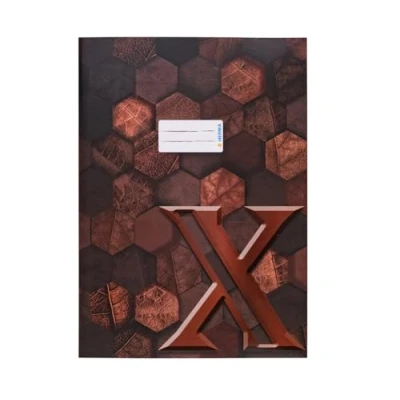 Abbildung von HERMA 20092 Heftumschlag A4 Karton Braun, 10 Stück, veredelte Hefthülle mit Beschriftungsfeld aus stabilem &amp; extra starkem Papier, Heftschoner Hexagon Muster Motiv für Schulhefte, farbig