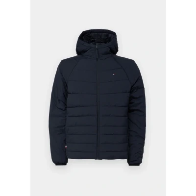 Abbildung von Tommy Hilfiger MIX Quilt Hooded Jacket Winterjacke, Herren, Größe: Small, Desert sky