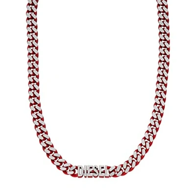 Abbildung von Diesel Halskette, Herren, Größe: One Size, Red