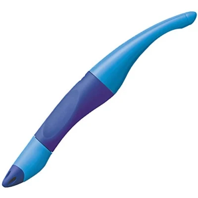 Abbildung von Ergonomischer Tintenroller für Rechtshänder STABILO EASYoriginal in dunkel /hellblau blau (löschbar) inkl. Patrone
