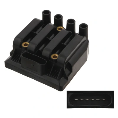 Abbildung von FEBI BILSTEIN 29319 Zündspule VOLKSWAGEN: Golf 4, Bora Saloon, 4 Variant, SKODA: Octavia I Hatchback