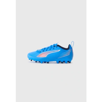 Abbildung von Puma Ultra 6 PLAY MG Unisex Fußballschuhe Indoor für Kinder, Größe: 28, blue/white/glowing red Schuhe