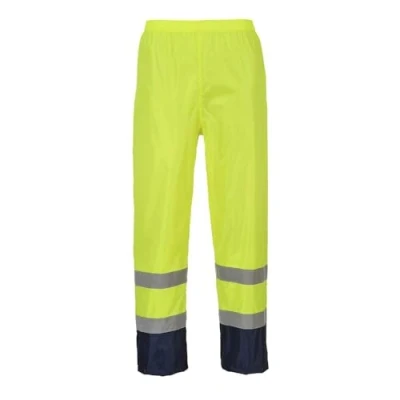 Abbildung von Portwest Klassische Kontrast Warnschutz Regenhose, Größe: L, Farbe: Gelb/Marine, H444YNRL