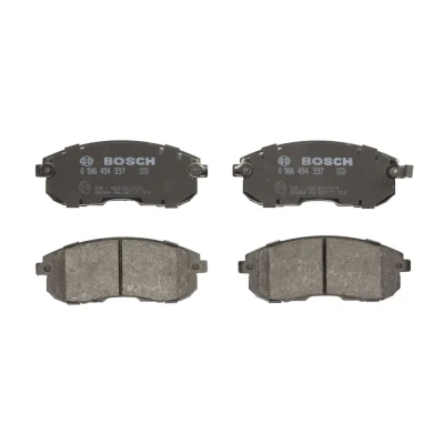 Abbildung von BOSCH 0 986 494 337 Bremsbelagsatz Low Metallic mit akustischer Verschleißwarnung Anti Quietsch Blech, Montageanleitung