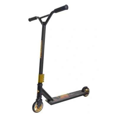 Abbildung von Schildkröt Stunt Scooter Untwist, Design: Fire, wertiger mit Alu Felge, 100 mm PU Räder, für tolle Tricks und Stunts, 510461