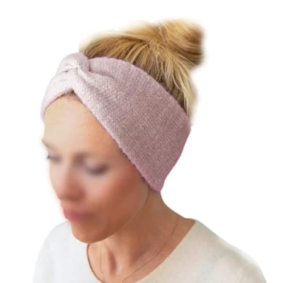 Abbildung von Papierdrachen Elegantes Strick Haarband für Damen rosa, elastisch, Größe 24x10cm flachliegend, Stilvolles und Komfortables Accessoire jeden Anlass