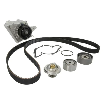 Abbildung von INA 530 0158 30 Wasserpumpe + Zahnriemensatz mit Thermostat AUDI: A6 C4 Avant, Saloon, Coupe B3