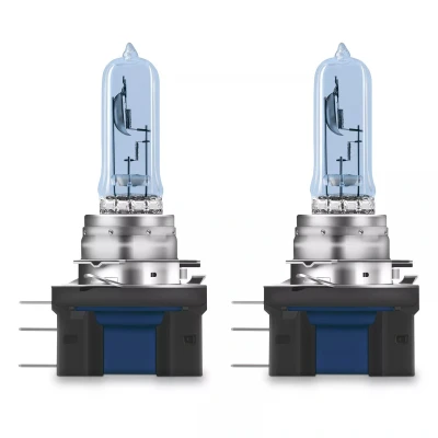 Abbildung von Osram COOL BLUE® INTENSE H15, +20% more brightness, up to 3,700K, halogen headlight lamp, LED look, Hanging folding box (2 lamps)
