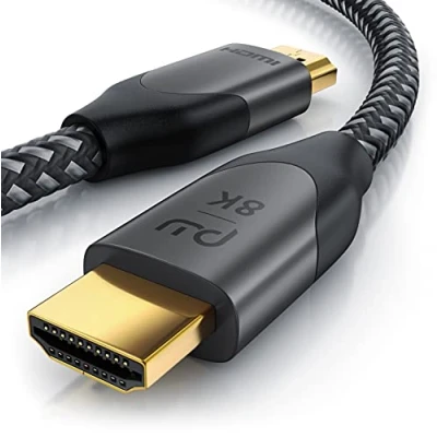 Abbildung von CSL 8K HDMI Kabel 2.1 1,5m Meter @ 120Hz 4K 240Hz mit DSC 2.0a 2.0b 3D Highspeed Ethernet HDTV UHD II Dynamic HDR 10+ eARC Variable Refresh Rate VRR Dolby Vision