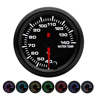 Abbildung von ETOPARS 52mm Automotor Kfz 2&quot; Zeiger Wassertemperatur Messgerät Kit Temperatur Celsius Wassertemperaturanzeige 7 Farbe Zeigeranzeige
