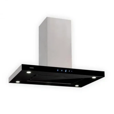 Abbildung von Klarstein Valeria Inselabzugshaube Dunstabzugshaube, Inselhaube, 230W, max.650 m3/h, 3 Leistungsstufen, LED Beleuchtung, Touch Panel, Glas, Edelstahl, sparsam, PureAmbience Concept, silber