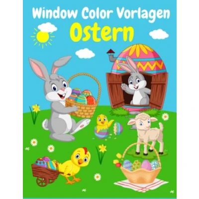 Abbildung von Window Color Vorlagen Ostern: 90 gestaltete und Abwechslungsreiche motive für Mädchen Jungen Osterdeko Schablonen Kinder &amp; Erwachsene Wiederverwendbar ( )
