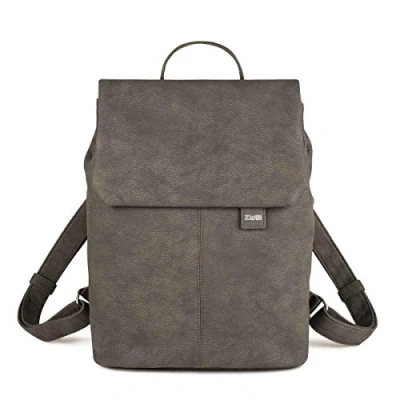 Abbildung von Zwei Damen City Rucksack Mademoiselle.M MR13 Tagesrucksack 7 Liter, gepolstertes Laptopfach, Magnet Verschlussklappe, Hauptfach mit Reißverschluss, Rückenpolsterung, klassisch elegant (nubuk stone)