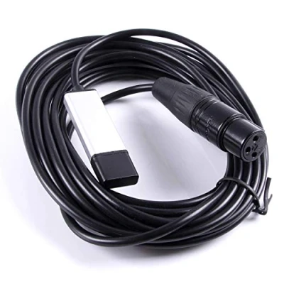 Abbildung von USB zu DMX Schnittstellenadapter RS485 Konverter seriell 3PIN XLR LED DMX512 Freestyler Software PC Bühnenbeleuchtung Kontrolle Dimmer Kabel mit FTDI Chip Unterstützung Win10 Mac OS (16 ft)