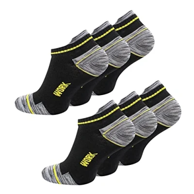 Abbildung von 6 Paar Herren Arbeitssocken Sneakers Robuste Work Socks Berufssocken, Gr. 39 42
