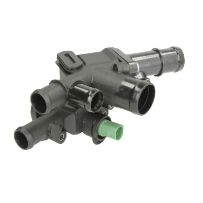 Abbildung von THERMOTEC D2W006TT Kühlwasserthermostat mit Gehäuse VOLKSWAGEN: Golf 4, Bora Saloon, 4 Variant, AUDI: A3 Hatchback, SKODA: Octavia 1 Combi